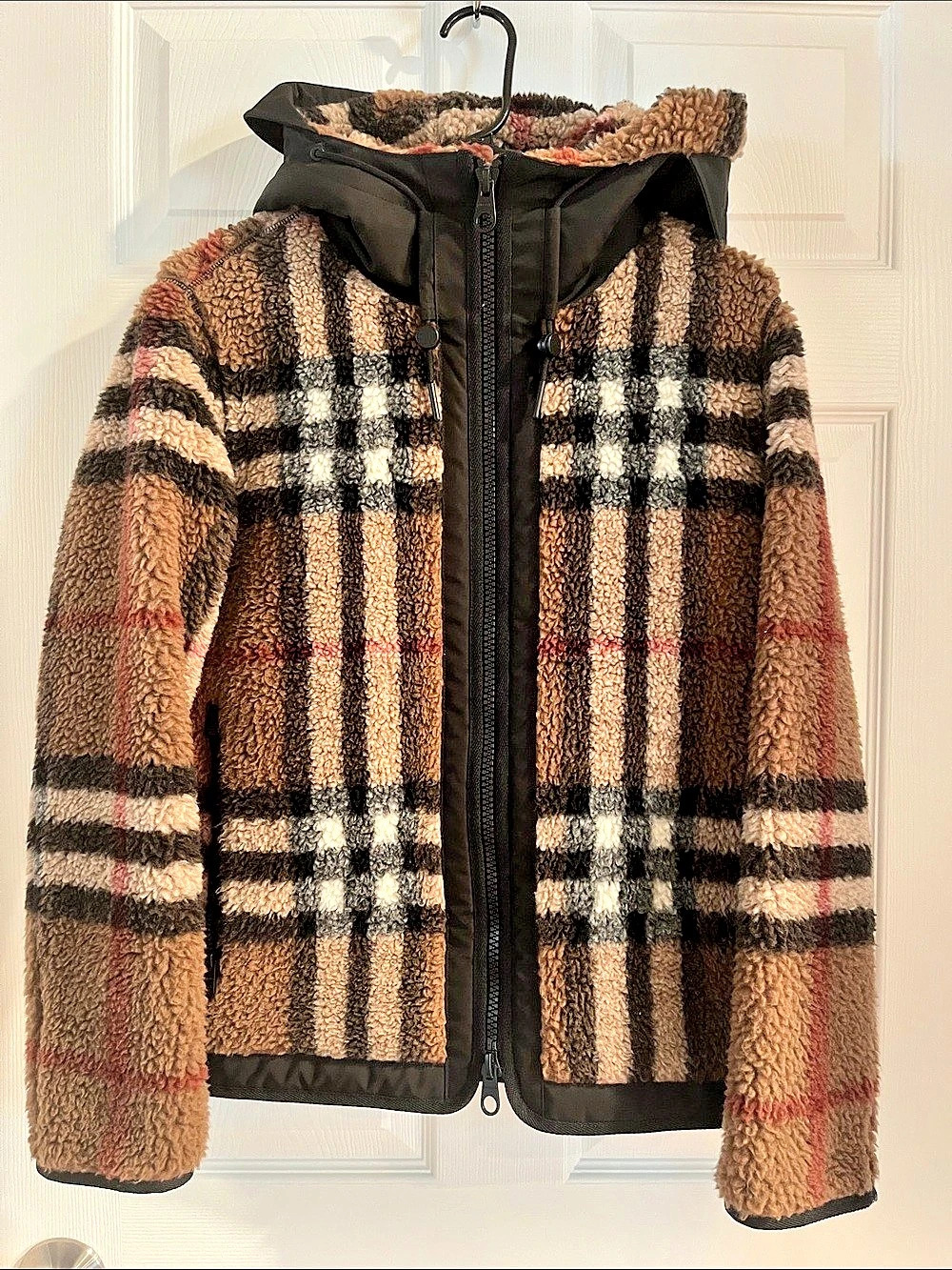 Burberry Plaid Jacket in Brown & Black US 2 Like New